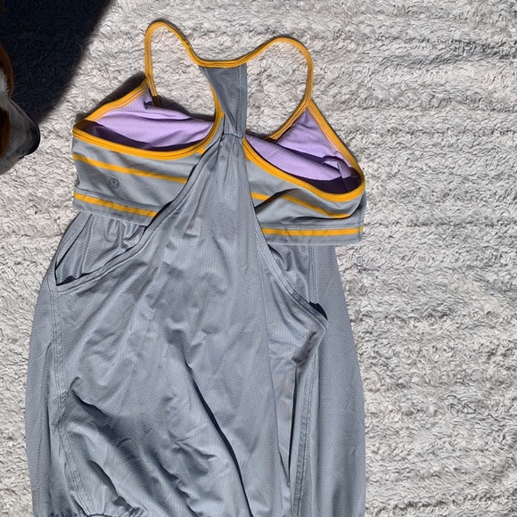 Grey and deep yellow Lululemon tank top - Picture 3 of 3